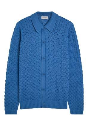 John Smedley Winster open-knit cardigan - Blue