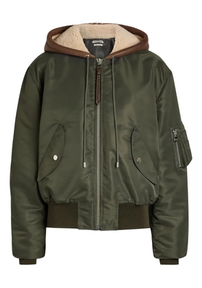 JW Anderson long-sleeve hooded bomber jacket - Green