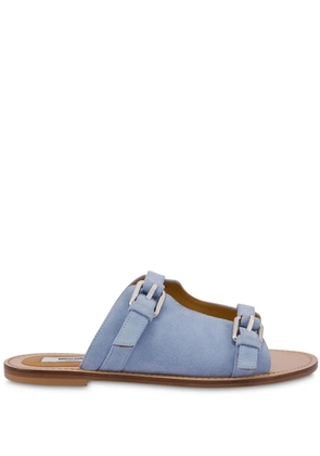 Moschino buckled sandals - Blue