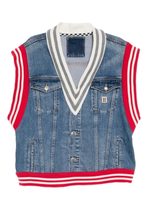ROMEO HUNTE varsity denim vest - Blue
