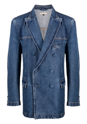 ROMEO HUNTE double-breasted denim blazer - Blue