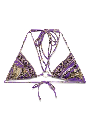 Camilla Ring Tri triangle bikini top - Purple