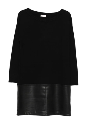 LIU JO panelled knit mini dress - Black