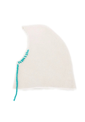 Bonsai stitch-detail balaclava - Neutrals