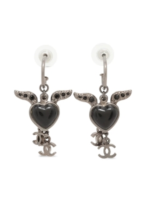CHANEL Pre-Owned 2009 Heart Wing earrings - Silver