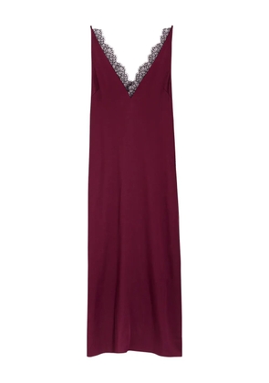 Stella McCartney lace-trim V-neck dress - Red