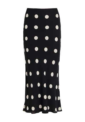Reformation Layla polka-dot skirt - Black