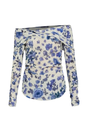 ISABEL MARANT Danka floral off-shoulder top - Neutrals