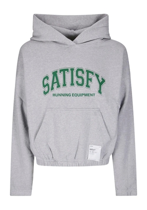 Satisfy graphic-print hoodie - Grey