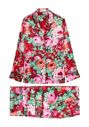 Olivia von Halle floral print pyjama set - Red