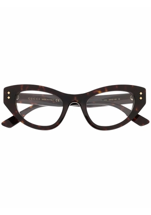 Gucci Eyewear cat-eye frame glasses - Brown