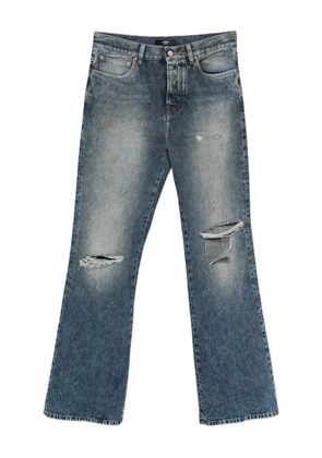 AMIRI ripped-knees bootcut denim jeans - Blue