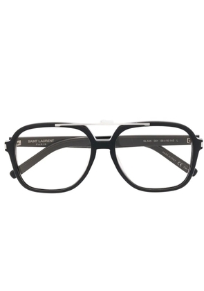 Saint Laurent Eyewear square-frame pilot glasses - Black