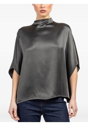 LAPOINTE satin cape blouse - Grey