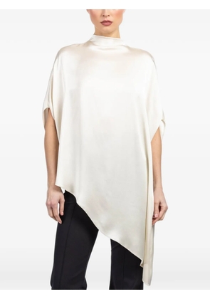 LAPOINTE asymmetric-hem cape blouse - Neutrals