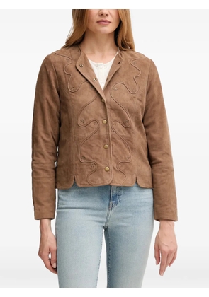 Hoss Intropia embellished buttoned jacket - Brown