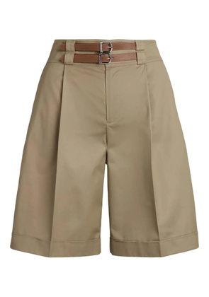 Lauren Ralph Lauren buckle-belt cotton shorts - Neutrals