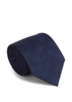 Brioni textured silk tie - Blue