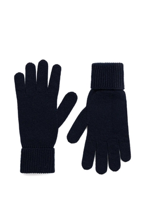 Bally knitted log-patch gloves - Blue