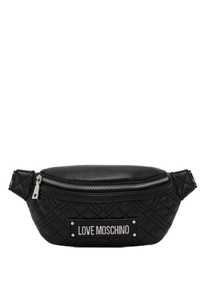 Love Moschino quilted-design zip-fastening belt bag - Black