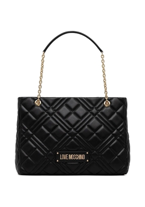 Love Moschino quilted-design chain-strap tote bag - Black