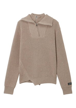 We11done zip-up jumper - Neutrals