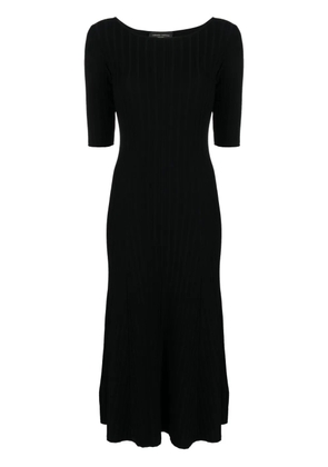 Roberto Collina ribbed-knit midi dress - Black