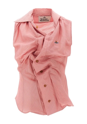 Vivienne Westwood Drunken draped-detail sleeveless blouse - Pink