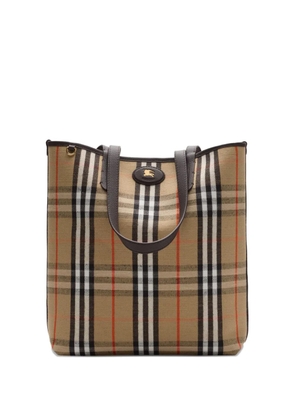 Burberry logo-plaque tote bag - Brown