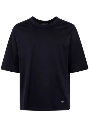 Emporio Armani logo-appliqué cotton t-shirt - Black