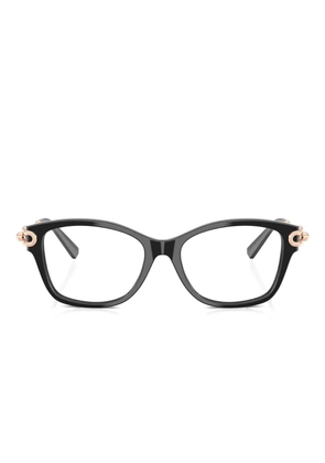 Tiffany & Co Eyewear embellished-detail rectangle glasses - Black