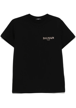 Balmain logo-appliqué T-shirt - Black