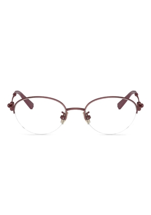 Tiffany & Co Eyewear oval-frame titanium glasses - Red