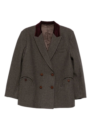 Blazé Milano double-breasted corduroy-collar blazer - Brown