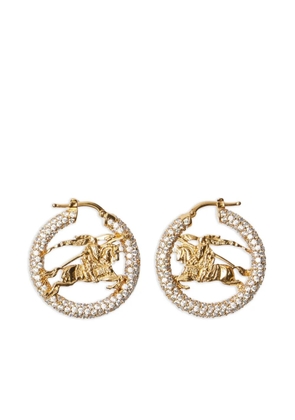 Burberry equestrian-knight hoop earrings - Yellow