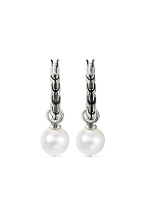 John Hardy JH Essential pearl hoop earrings - Silver