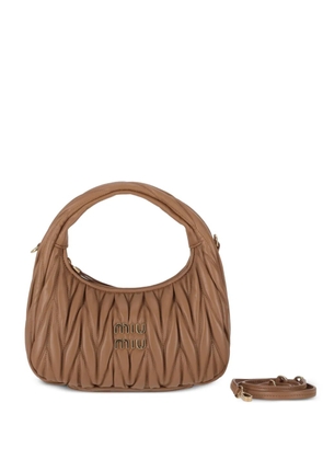 Miu Miu small Wander matelassé tote bag - Brown