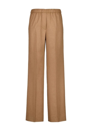 Miu Miu elastic-waist woven trousers - Brown