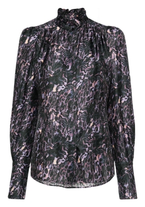 ISABEL MARANT Lamia graphic-print shirt - Purple