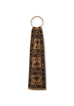 Moschino logo-jacquard scarf - Brown