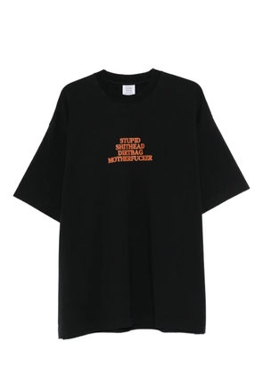 VETEMENTS text-print T-shirt - Black