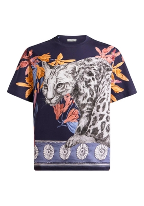 ETRO placed-print cotton T-shirt - Blue