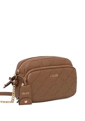 LIU JO small logo-plaque chain-strap crossbody bag - Brown