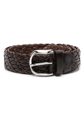 Brunello Cucinelli interwoven leather belt - Brown