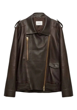 Dorothee Schumacher Sleek Statement zip-up jacket - Brown