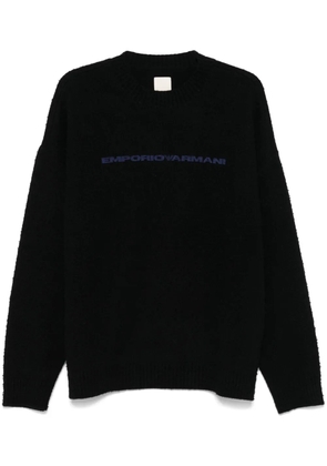 Emporio Armani logo-print sweater - Black