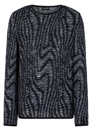 Giorgio Armani abstract pattern sweater - Blue