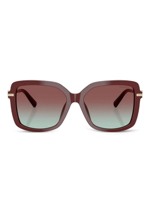 Tiffany & Co Eyewear geometric metal sunglasses - Red