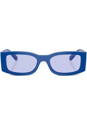 Vogue Eyewear logo-print rectangle-frame sunglasses - Blue