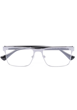 Versace Eyewear signature Medusa-plaque square-frame glasses - Silver